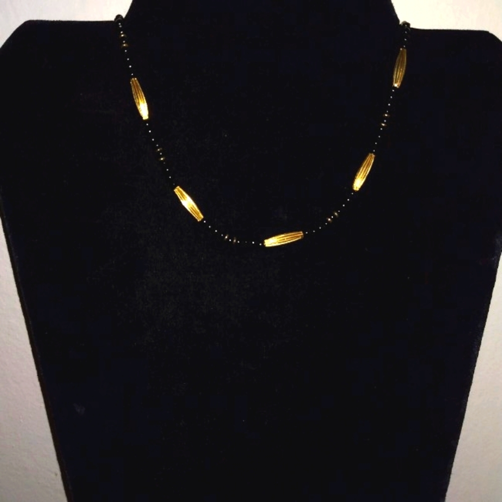 Black and gold choker